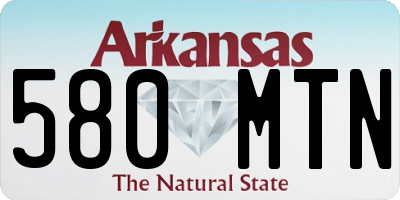 AR license plate 580MTN