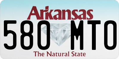 AR license plate 580MTO