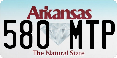 AR license plate 580MTP