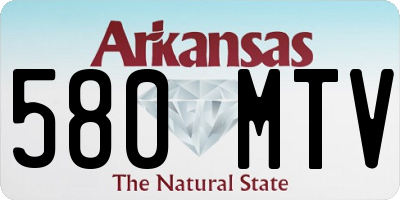 AR license plate 580MTV