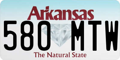 AR license plate 580MTW