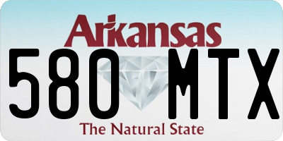 AR license plate 580MTX