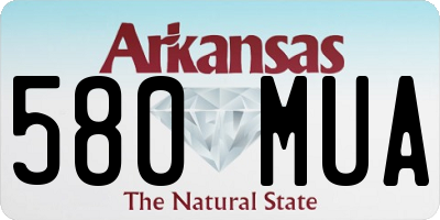 AR license plate 580MUA