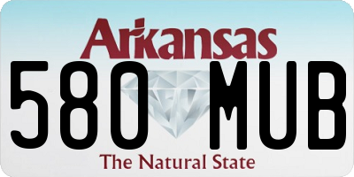AR license plate 580MUB
