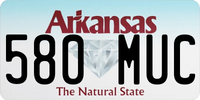 AR license plate 580MUC