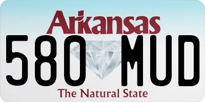 AR license plate 580MUD