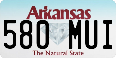 AR license plate 580MUI