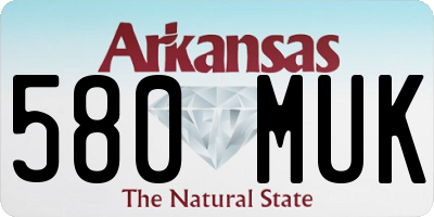 AR license plate 580MUK