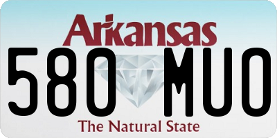 AR license plate 580MUO