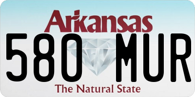 AR license plate 580MUR