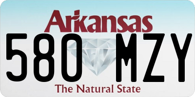 AR license plate 580MZY