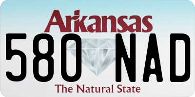 AR license plate 580NAD