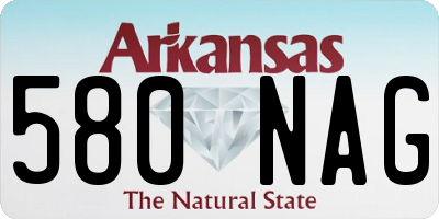 AR license plate 580NAG