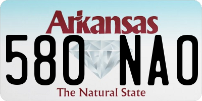 AR license plate 580NAO