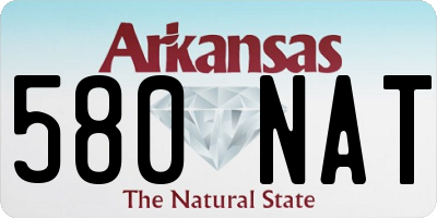 AR license plate 580NAT