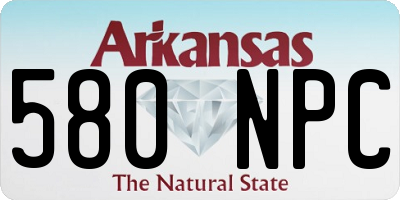 AR license plate 580NPC