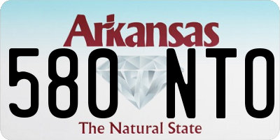 AR license plate 580NTO