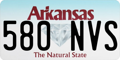 AR license plate 580NVS