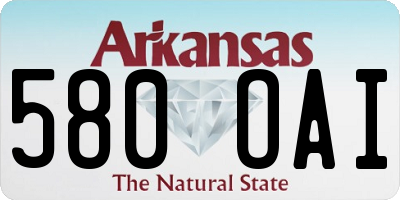 AR license plate 580OAI