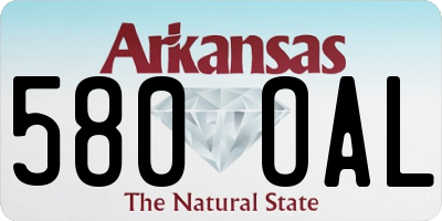 AR license plate 580OAL