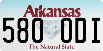 AR license plate 580ODI