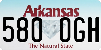 AR license plate 580OGH