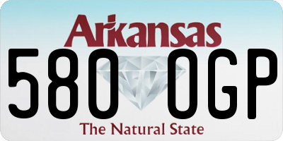 AR license plate 580OGP