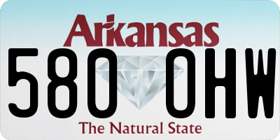 AR license plate 580OHW