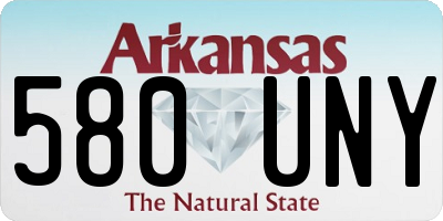 AR license plate 580UNY