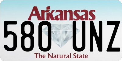 AR license plate 580UNZ