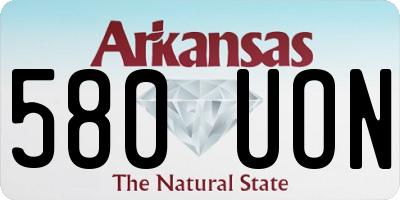 AR license plate 580UON