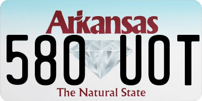 AR license plate 580UOT