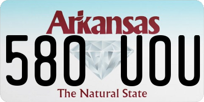 AR license plate 580UOU