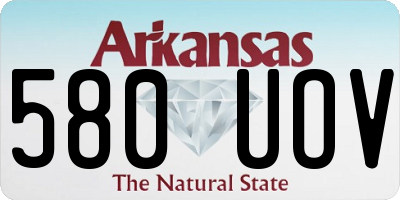 AR license plate 580UOV