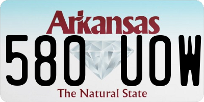 AR license plate 580UOW