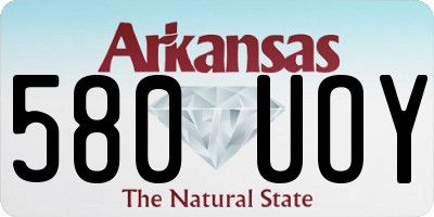 AR license plate 580UOY