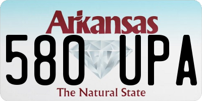 AR license plate 580UPA