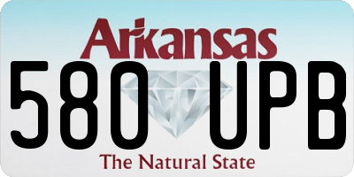AR license plate 580UPB