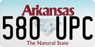 AR license plate 580UPC