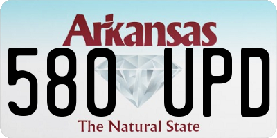 AR license plate 580UPD