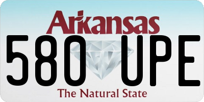 AR license plate 580UPE