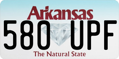 AR license plate 580UPF
