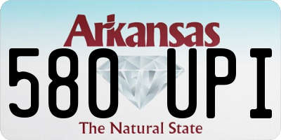 AR license plate 580UPI