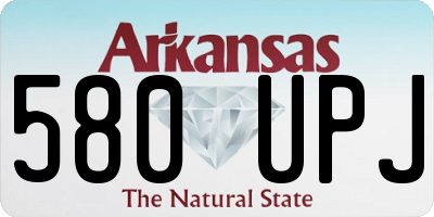 AR license plate 580UPJ