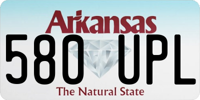 AR license plate 580UPL