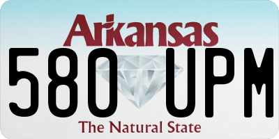 AR license plate 580UPM