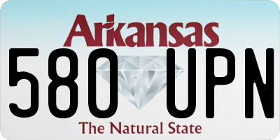 AR license plate 580UPN
