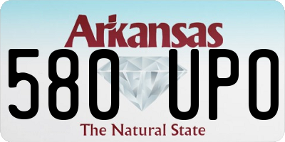 AR license plate 580UPO