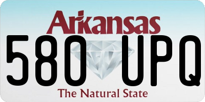 AR license plate 580UPQ