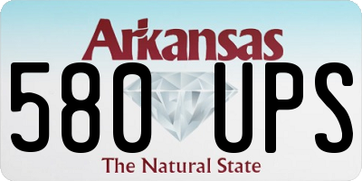 AR license plate 580UPS